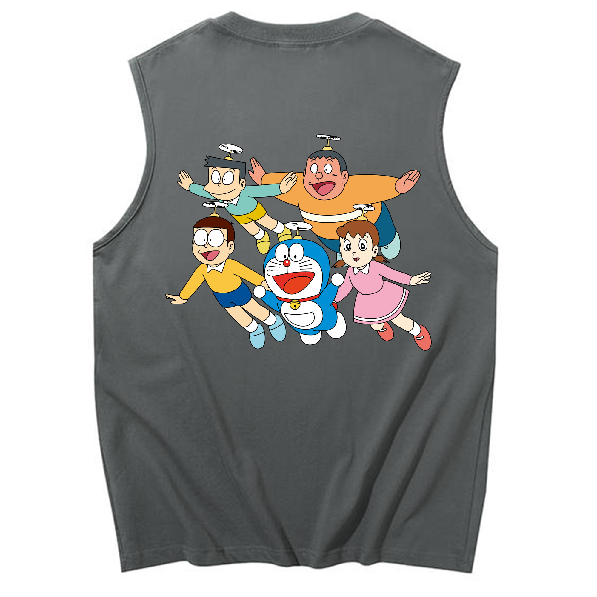 （画像用） ドラえもん 骨川 スネ夫 Doraemon Honekawa Suneo コットン100％タンクトップ（背面プリント）